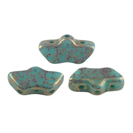 Delos® par Puca® - Opaque Green Turquoise Bronze, 10 gram Les perles par Puca® - Paris