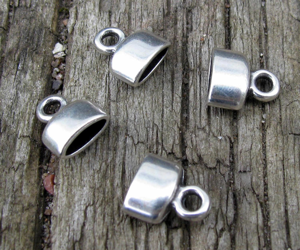 Fäste Silverfärgad - Innermått 6x2mm, 4-pack Grekisk Metall
