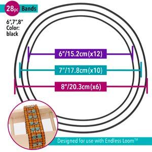 Endless Loom - Gummiband Svarta Mixad Förpackning Beadsmith