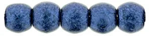 Tjeckiska Druk (Runda) - Metallic Suede Blue 2mm, 50-pack Hilmas Pyssel