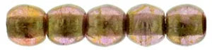 Tjeckiska Druk (Runda) - Luster Rose/Gold Topaz 2mm, 50-pack Hilmas Pyssel