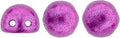 CzechMates Cabochon - Saturated Metallic Spring Crocus 7mm 2-håls, 10-pack CzechMates