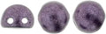 CzechMates Cabochon - Saturated Metallic Twany Port 7mm 2-håls, 10-pack CzechMates