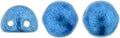 CzechMates Cabochon - Saturated Metallic Marina 7mm, 2-håls, 10-pack CzechMates