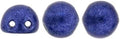 CzechMates Cabochon - Saturated Metallic Ultra Violet 7mm 2- håls, 10-pack CzechMates