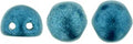 CzechMates Cabochon - Saturated Metallic Shaded Spruce 7mm 2-håls, 10-pack CzechMates