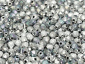 Tjeckiska Firepolish - Etched Crystal Glittery Matt Silver 3 mm, 50-pack Hilmas Pyssel