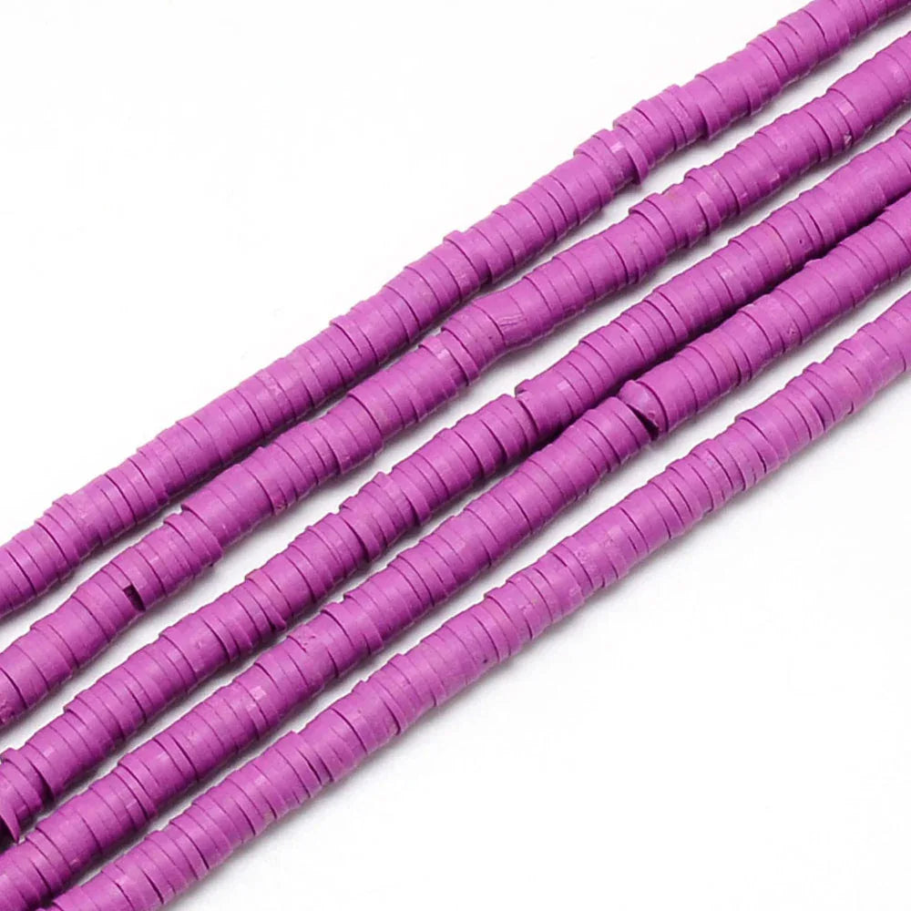Heishi Pärlor - Lila 6mm 1 Sträng Hilmas Pyssel