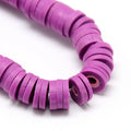 Heishi Pärlor - Lila 6mm 1 Sträng Hilmas Pyssel