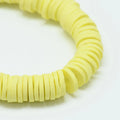 Heishi Pärlor - Ljusgul 6mm Sträng Hilmas Pyssel