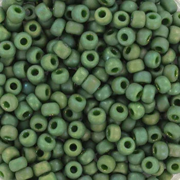 Miyuki Seed beads - Opaque Glazed Frosted Rainbow Shamrock 8/0, 10 gram Miyuki