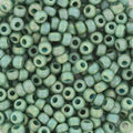 Miyuki Seed Beads - Opaque Glazed Frosted Rainbow Celadon 8/0, 10 gram Miyuki