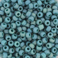 Miyuki Seed beads - Opaque Glazed Frosted Rainbow Peacock 8/0, 10 gram Miyuki