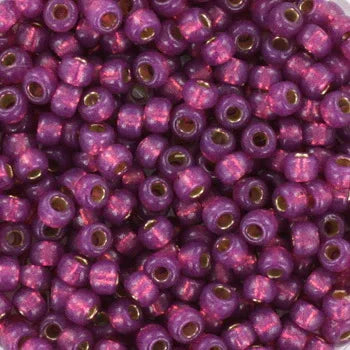Miyuki Seed Beads - Silverlined Duracoat Dyed Peony Pink 8/0 Miyuki