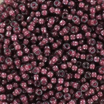 Miyuki Seed Beads - Fancy Lined Aubergine 8/0, 10 Gram Miyuki