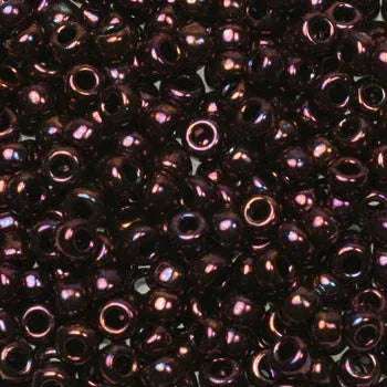 Miyuki Seed beads - Metallic Dark Raspberry 8/0, 10 gram Miyuki
