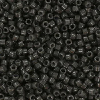 Miyuki Delica - Duracoat Opaque Dyed Charcoal Grey 11/0, 5 gram Miyuki