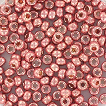 Miyuki Seed Beads - Duracoat Galvanized Dark Coral 8/0, 10 gram Miyuki