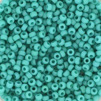 Miyuki seed beads - Opaque Matte Turquoise Green 11/0, 10 gram Miyuki