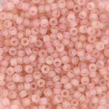 Miyuki Seed Beads - Opaque Matte AB Light Tea Rose 11/0, 10 gram Miyuki