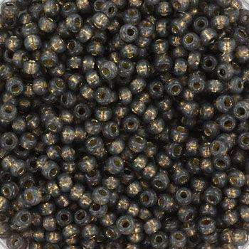 Miyuki Seed beads - Duracoat Silverlined Dyed Smoke Grey 11/0, 10 gram Miyuki