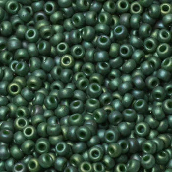 Miyuki Seed Beads - Metallic Matte Luster Sage Green 11/0, 10 gram Miyuki