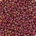 Miyuki Seed Beads - Opaque Glazed Frosted Rainbow Dark Red 11/0, 10 gram Miyuki
