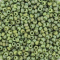 Miyuki Seed Beads - Opaque Glazed Frosted Rainbow Pistachio 11/0, 10 gram Miyuki