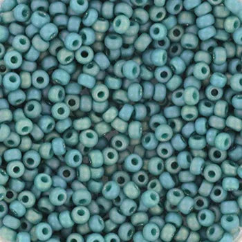Miyuki Seed Beads - Opaque Glazed Frosted Rainbow Peacock 11/0 - 10 gram Miyuki