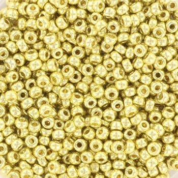 Miyuki Seed beads - Duracoat Galvanized Pale Soft Gold 11/0, 10 gram - Hilmas Pyssel