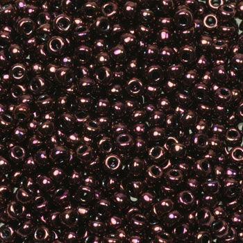 Miyuki Seed Beads - Metallic Dark Raspberry 11/0, 10 gram Miyuki