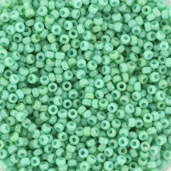 Miyuki Seed Beads - Duracoat Opaque Sea Opal 15/0, 10 gram Miyuki
