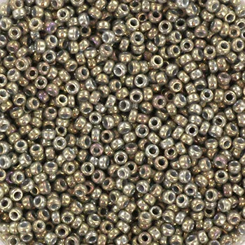Miyuki Seed Beads - Opaque Luster Smoke Grey 15/0, 10 gram Miyuki