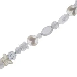 Table Cut - Vit Silver Mix 1 Sträng Hilmas Pyssel