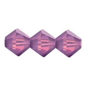 Tjeckiska Bicone - Amethyst Opal, 4 mm, 30-pack Preciosa