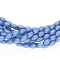 Tjeckiska vaxade glaspärlor - Ris Persian Blue Matt 6x4mm, 1 sträng Hilmas Pyssel