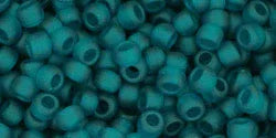 TOHO seed beads - Transparent Frosted Teal 8/0, 10 gram TOHO