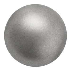 Preciosa Pearl Round - Maxima Dark Grey 8 mm, 1 sträng Preciosa