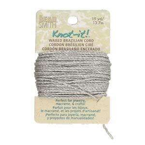 Knot-it Waxed Brazilian cord - Metallic Silver 13,7 m Hilmas Pyssel