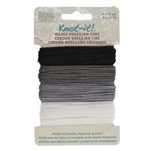 Knot-it Waxed Brazilian cord - Day and Night 4 x 13,7 m Beadsmith