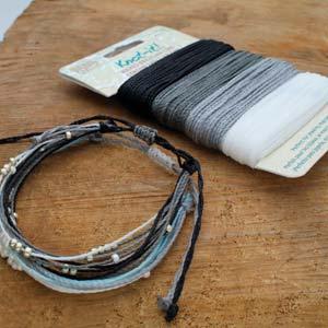 Knot-it Waxed Brazilian cord - Day and Night 4 x 13,7 m Beadsmith