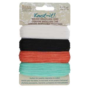 Knot-it Waxed Brazilian cord - Ocean Dreams 4 x 13,7 m Hilmas Pyssel