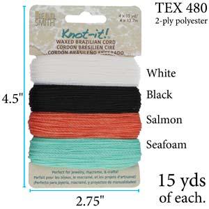 Knot-it Waxed Brazilian cord - Ocean Dreams 4 x 13,7 m Hilmas Pyssel