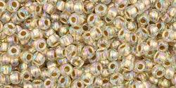 TOHO seed beads - Gold Lined Rainbow crystal 11/0, 10gram TOHO