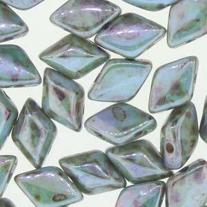 Matubo Mini Gemduo - Chalk Blue Glaze 6x4mm, 5 gram Matubo