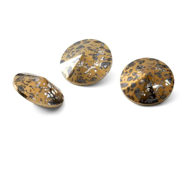Rivoli - Golden Patina 12mm, 1 styck Hilmas Pyssel