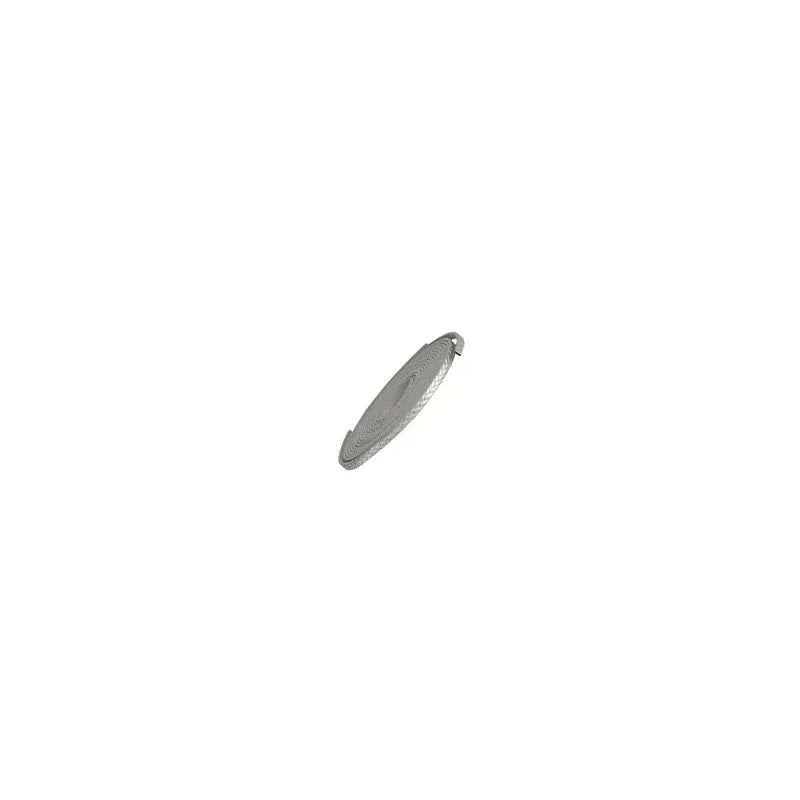 Läderimitation platt bred - Flätad silverfärgad 5mm, 20 cm Hilmas Pyssel