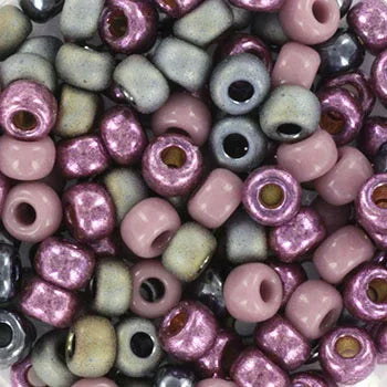 Miyuki Seed Beads - Dark Purple Mix 6/0, 10 Gram Miyuki