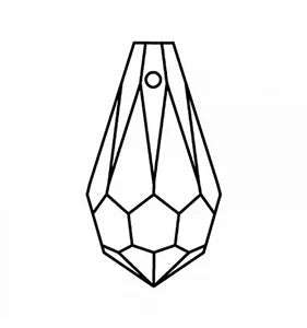 Preciosa Drop Pendant - Crystal 5,5x11mm, 1 styck Preciosa
