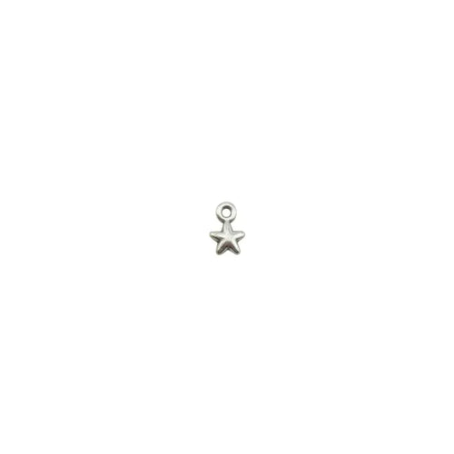 Berlock Silverpläterad - Mini Stjärna 5mm, 10-pack Grekisk Metall